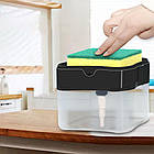 Диспенсер для миючого засобу з підставкою для губки Soap Pump Sponge / Дозатор для мила, фото 5
