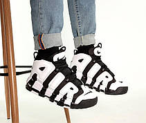 Чоловічі кросівки Nike Air More Uptempo 96 Cobalt Bliss Black White DV0819-001, фото 6