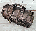 Дорожня - Спортивна сумка з Екошкіри з відділенням для взуття Об'єм 38л / Ручна поклажа 6508-1, фото 4