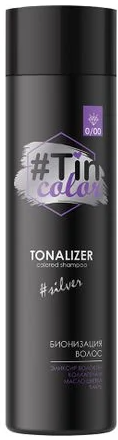 Шампунь-тоналайзер для волос Tin Color Colored Shampoo 0/00 Серебряный свет, 250 мл