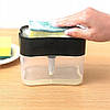 Диспенсер для миючого засобу Soap Pump Sponge Caddy / Натискний дозатор для мила / Диспенсер ручний, фото 9