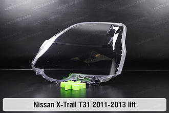 Скло фари Nissan X-Trail T31 (2011-2013) рест ліве