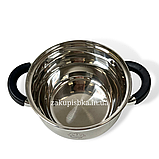 Набір каструль із неіржавкої сталі з товстим дном German Family GF-2045, набір посуду каструлі 8 предметів, фото 6