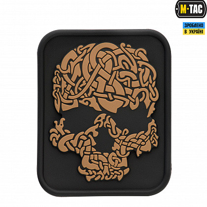 M-Tac нашивка Viking Skull PVC Black/Coyote