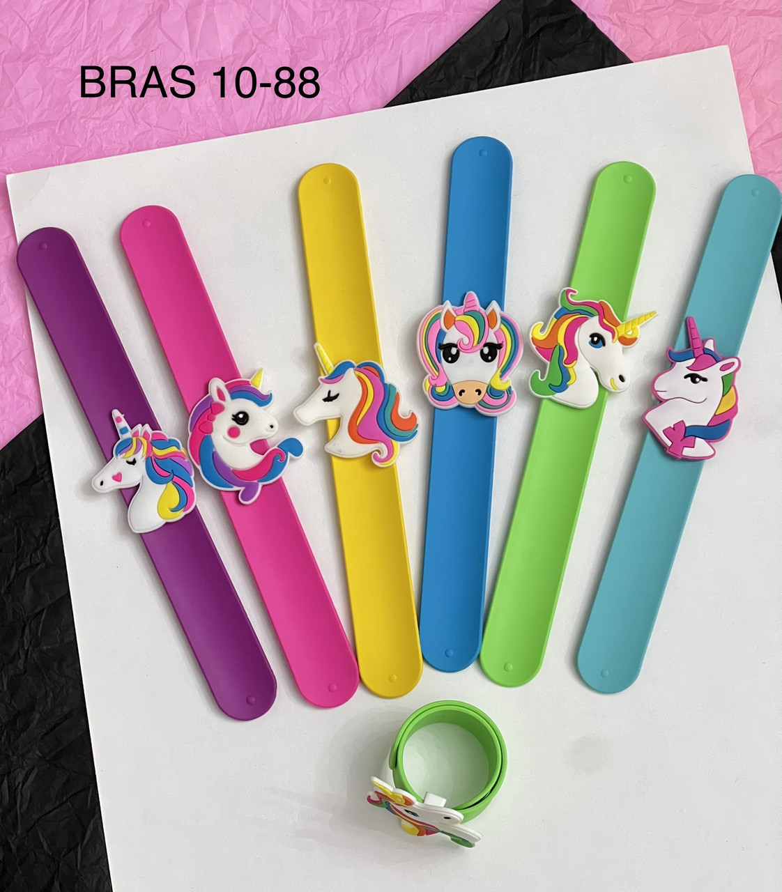 Браслет лінійка "єдіноріжка" /12 штук упаковка, фото 1