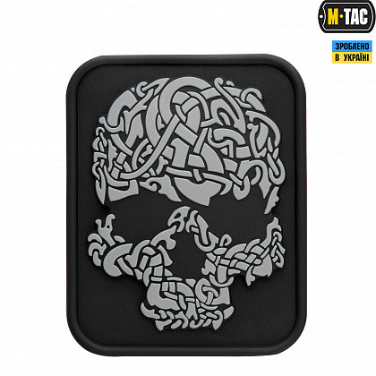 M-Tac нашивка Viking Skull PVC Black/Grey