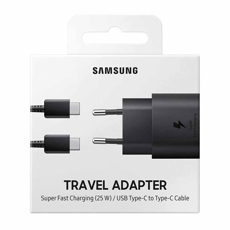 Зарядка Samsung швидка 25W Travel Adapter EP-TA800 Type C з кабелем чорна