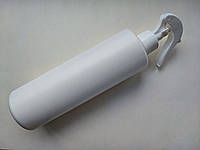 500 мл Цилиндр Полиэтилен HDPE белый с белым минитриггером 28/410, полипропилен, круглая бутылка, флакон