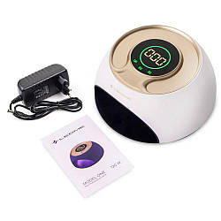 LED+UV Лампа для нігтів 120 Вт LEDME ONE, Біла / Лампа для манікюру з диплеєм