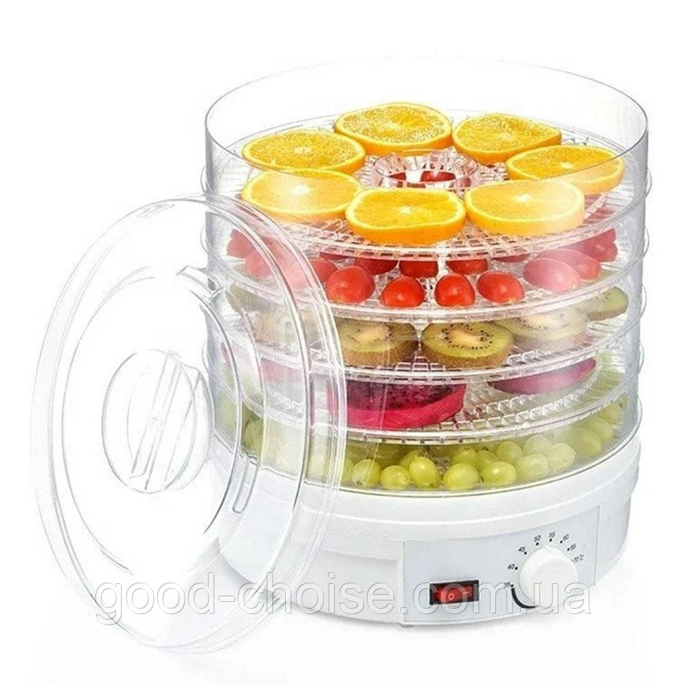 Сушарка для овочів та фруктів (5 ярусів, 350 Вт) FOOD DEHYDRATOR, з терморегулятором / Дегідратор для пастили, фото 1