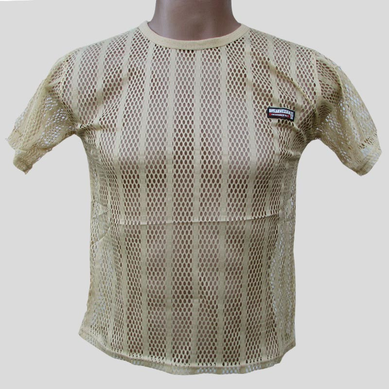 Футболка підліткова сітка бежева М L XL