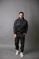 Спортивный костюм Nike мужской демисезонный весенний осенний Ветровка + Штаны + Барсетка серый