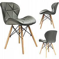Кресло JUMI Scandinavian Design (эко-кожа) Gray W_1033