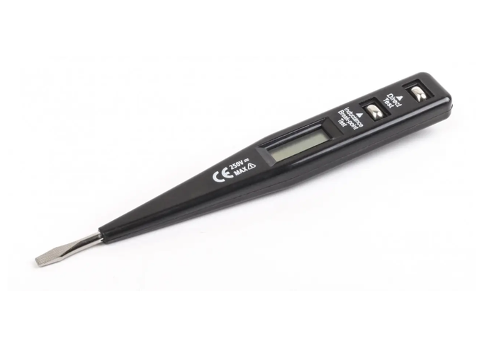 Цифровий індикатор напруги тестер викрутка з LCD дисплеем 12-250V Black ...