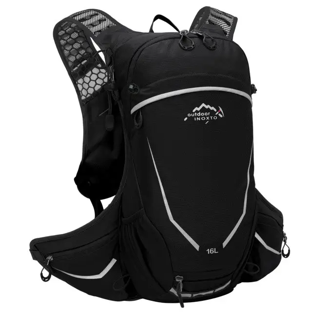 Велорюкзак 16л R569 чорний, Супер легкий туристичний рюкзак, спортивний для вело- і пішого туризму
