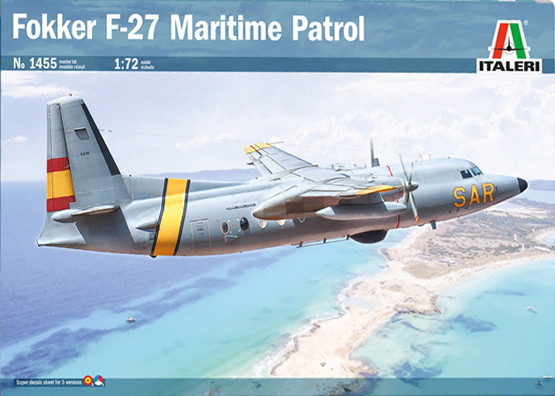 Пластикова модель 1/72 Italeri 1455 Fokker F-27 Maritime Patrol