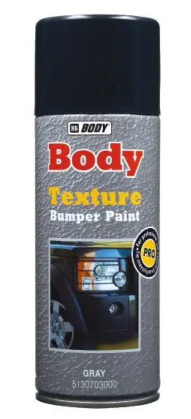 Структурна фарба Spray для бамперу сіра 400 мл, HB Body