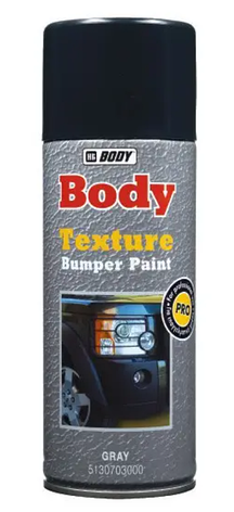 Структурна фарба Spray для бамперу сіра 400 мл, HB Body, фото 1
