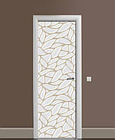 Декоративная наклейка для двери Ракушки Перламутр виниловая пленка с ламинацией 65*200см Текстуры Серый