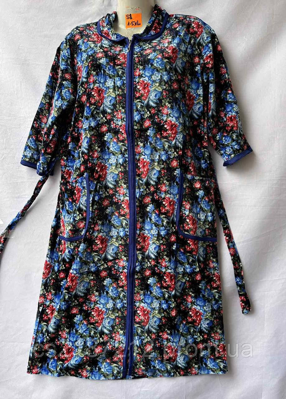 Халат жіночий норма велюр (р:XL-5XL)