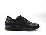 Чорні шкіряні кросівки повсякденне чоловіче взуття великих розмірів Rosso Avangard Ada Bolt Black BS, фото 2