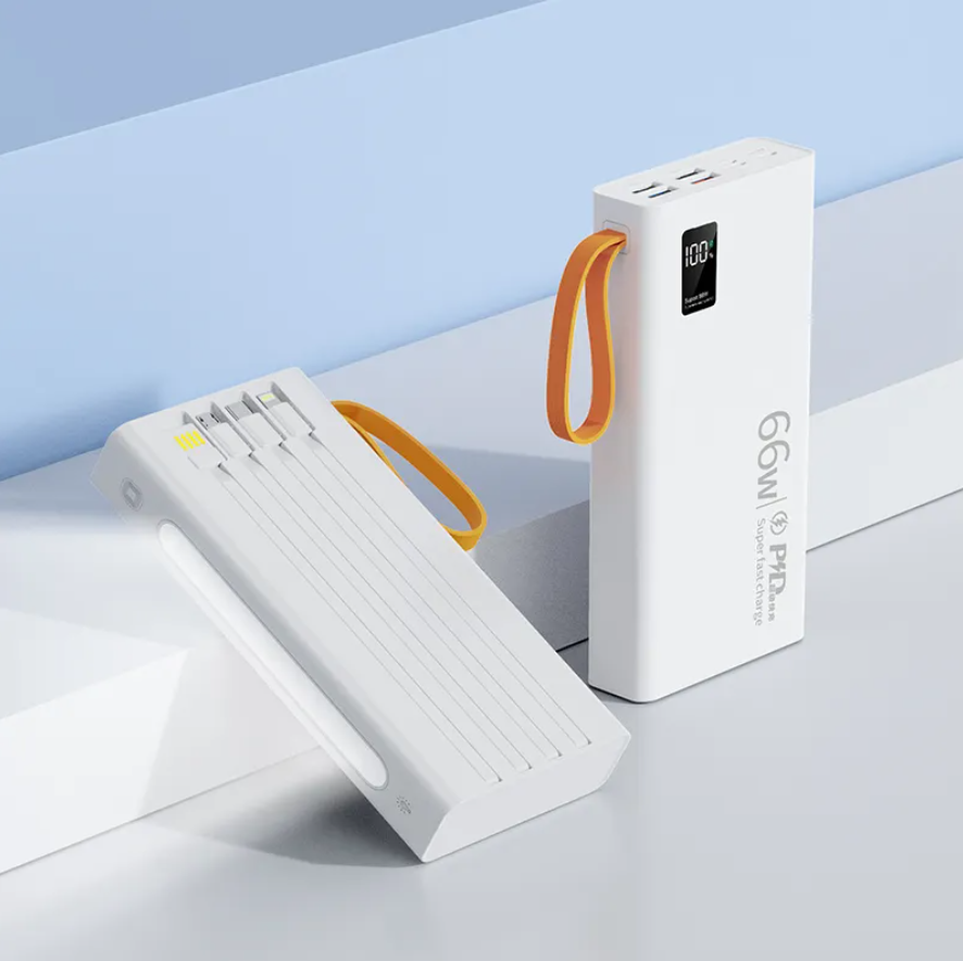 Power bank 40000 mAh Super Fast Charge 66W Зовнішній акумулятор Портативна зарядка Повербанк Білий