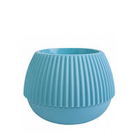 Горшок для цветов пластиковый Алеана Бохо голубой 1,3л (d14) PA6026-1