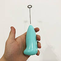 Миксер для сливок-капучинатор FUKE Mini Creamer для взбивания молока, сливок. WL-460 Цвет: голубой
