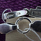 Комплект срібний чорнений ланцюжок бісмарк з невеликим хрестиком 925 проба, фото 10
