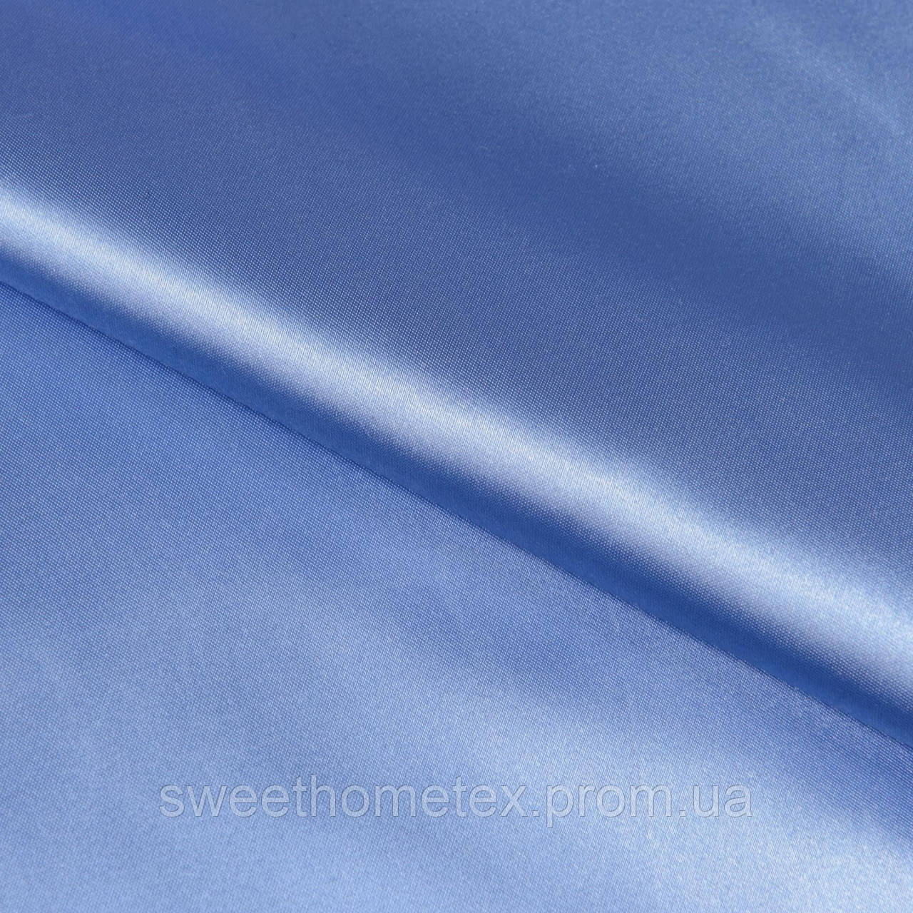 Тканина атлас щільний для плаття взуття банкетних фуршетних спідниць скатертин декору блакитна
