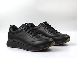 Акція Чорні шкіряні кросівки повсякденні підошва із шипами чоловіче взуття Rosso Avangard Ada Bolt Black