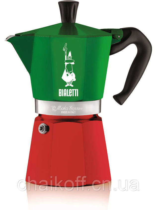 Гейзерна кавоварка Bialetti Moka Italia 6 чашок (оригінал)