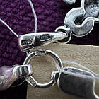 Комплект чорнений срібний ланцюжок бісмарк з кулоном Янгол Охоронець 925 проба, фото 10