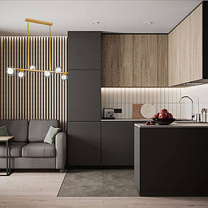 Золота довга люстра на 6 ламп з подвійними кулями (61-J2023-6 BRONZE+CLWH), фото 4