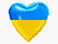 Фольгована кулька "Серце жовто-синє" (Flexmetal)