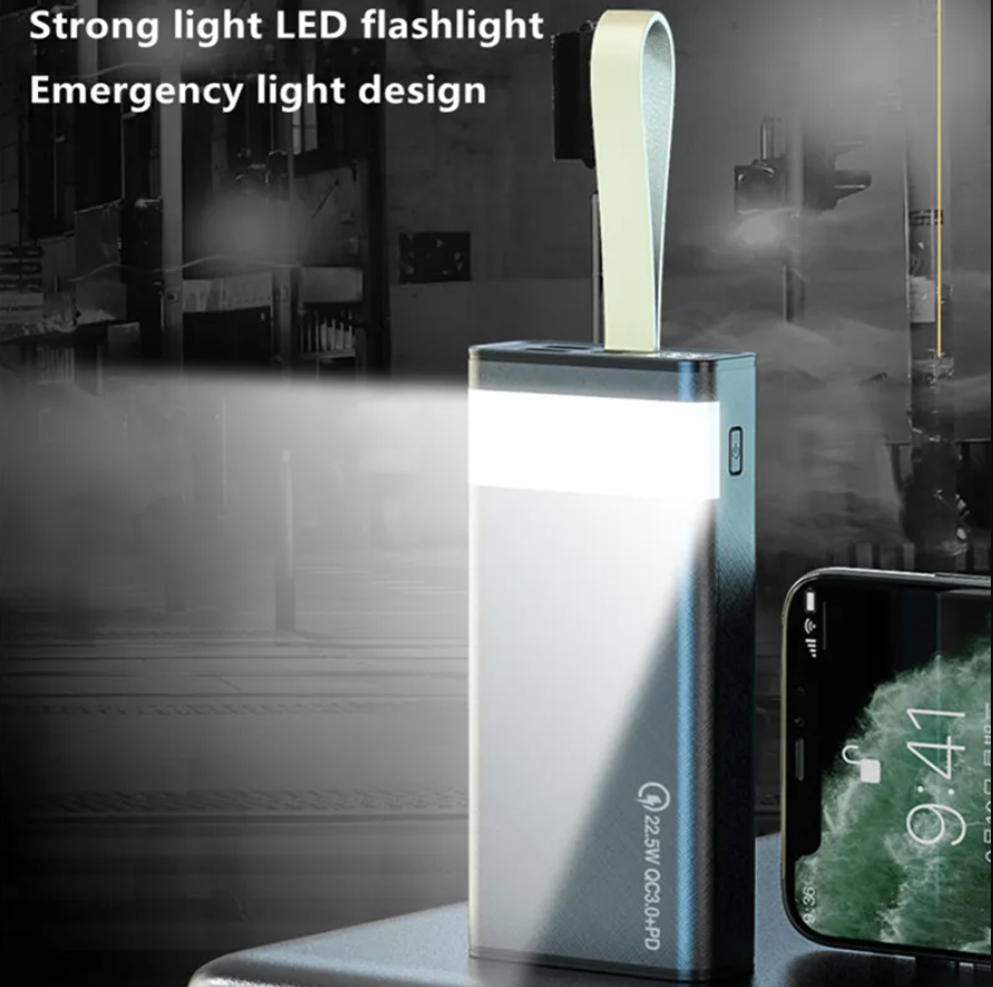Power bank 30000 mAh Super Fast Charge 22.5W Зовнішній акумулятор Портативна зарядка Повербанк Чорний