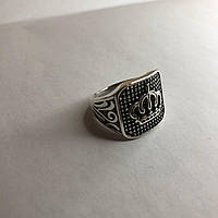 Крутое винтажное металлическое кольцо в стиле панк, размер 19 корона