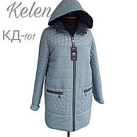 Жіноча куртка демісезонна в бірюзовому кольорі / Розміри 52, 54, 60 / Код: КД-101