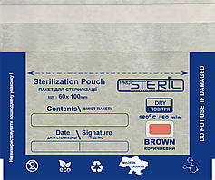 Пакети для стерилізації об'єднані 60х100 ProSteril, для повітряної стерелізації 100 шт