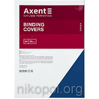 Обложка для переплета Axent 2730-02-A А4 синяя "под кожу", 50 штук