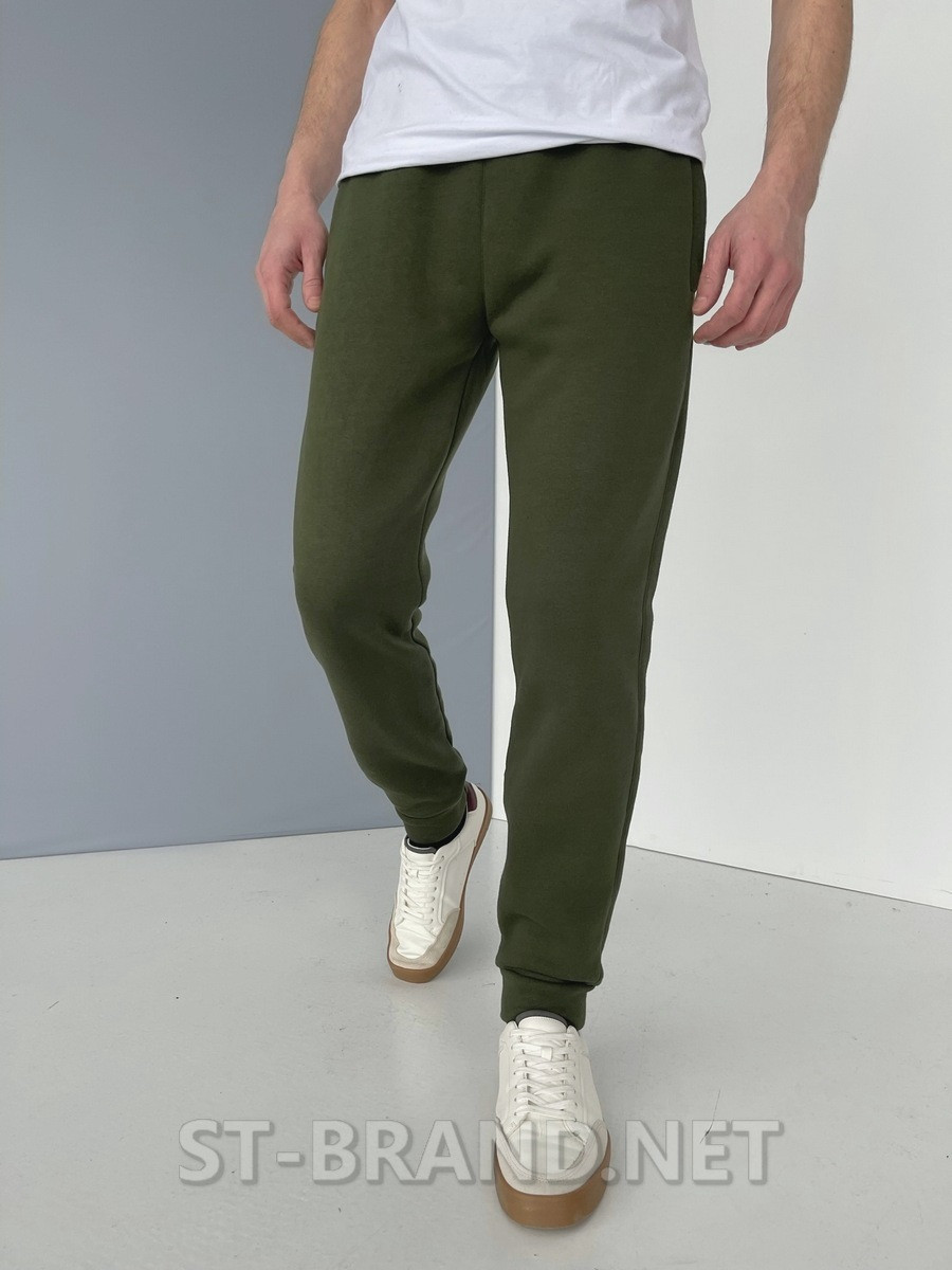 M,L,XL,2XL. Мужские спортивные штаны на манжете, утепленные, зима, осень-весна - хаки - фото 2 - id-p1777767045