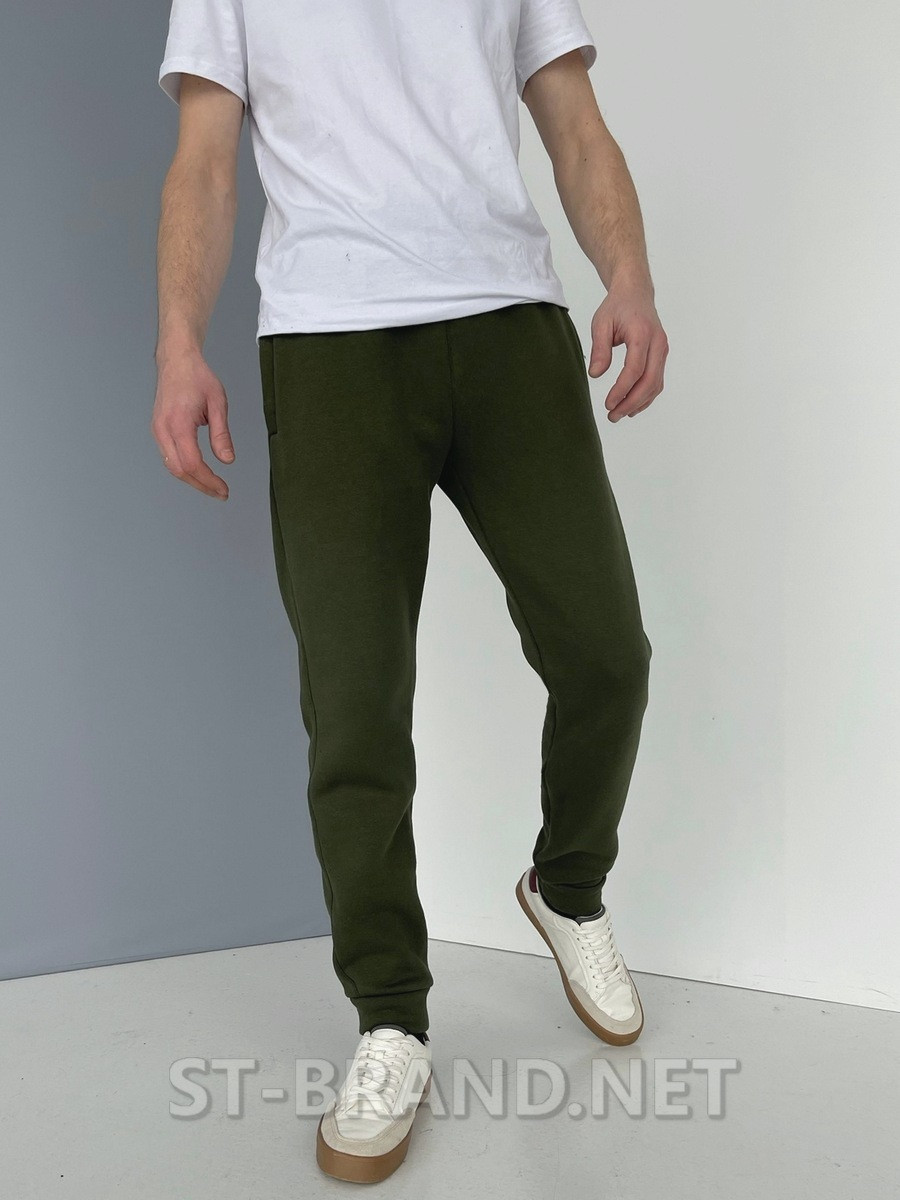 M,L,XL,2XL. Мужские спортивные штаны на манжете, утепленные, зима, осень-весна - хаки - фото 5 - id-p1777767045