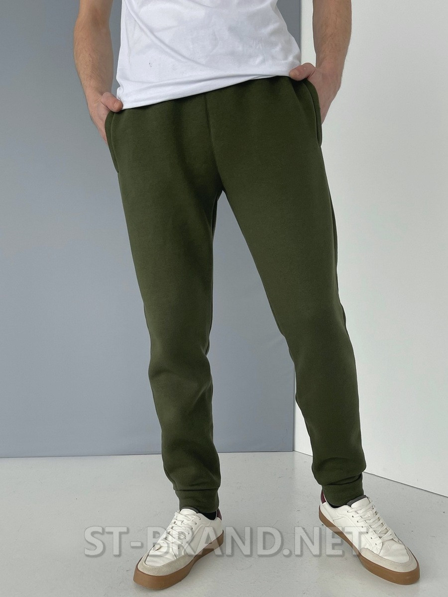 M,L,XL,2XL. Мужские спортивные штаны на манжете, утепленные, зима, осень-весна - хаки - фото 6 - id-p1777767045
