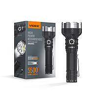 Портативний світлодіодний ліхтарик Videx VLF-A505c 5500Lm 5000K, знімний акумулятор 217007/18650
