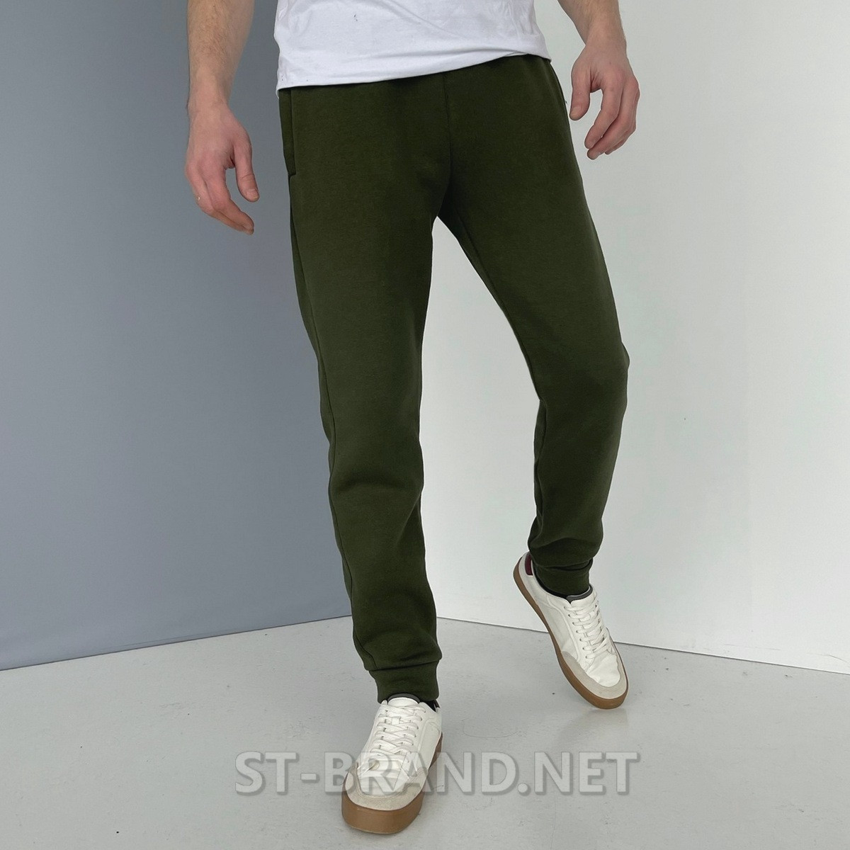 M,L,XL,2XL. Мужские спортивные штаны на манжете, утепленные, зима, осень-весна - хаки - фото 1 - id-p1777767045
