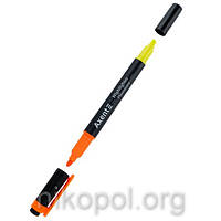 Текстовиділювач Axent Highlighter Dual 2534-12, помаранчевий та жовтий