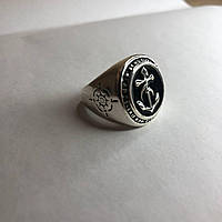 Крутое винтажное металлическое кольцо в стиле панк, размер 21 морской якорь