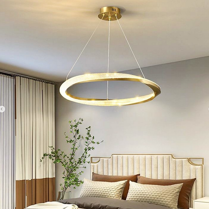 Вишукана дизайнерська LED люстра Tangle у золотому каркасі діаметром 60/80см, фото 1