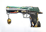 Дерев'яний гумкостріл-пістолет "DESERT EAGLE PREDATOR" із STANDOFF 2, іграшкова зброя, фото 3