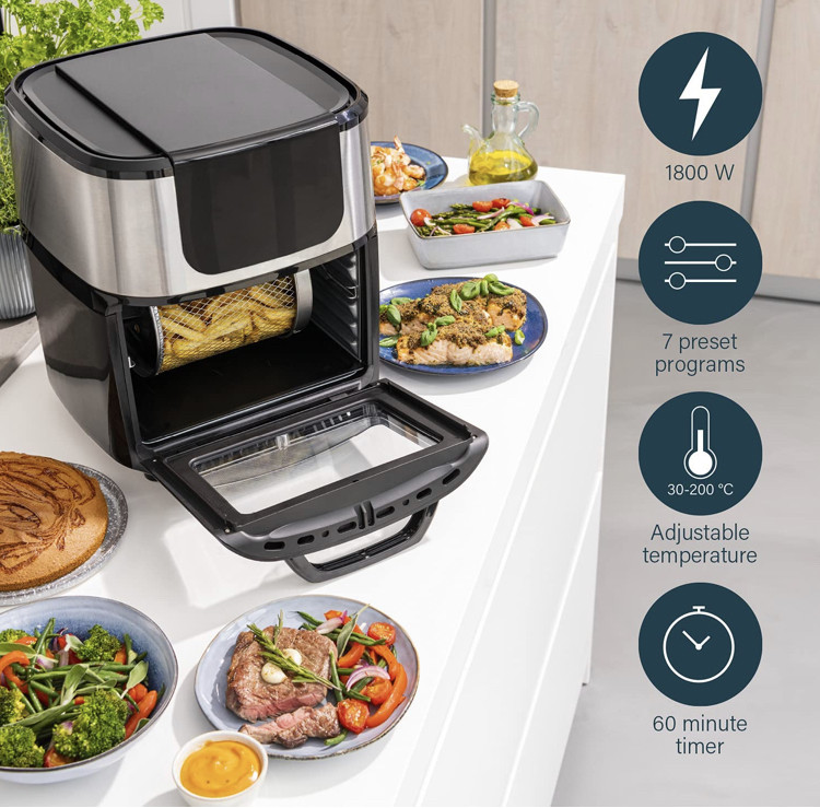 Купити Princess Air Fryer Oven Deluxe, 11 літрів, 1800 Вт, 10